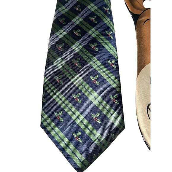 Neck Ties Noel Holiday Collection Christmas 3pc Lot Reindeer Ugly Sweater Holly - Picture 2 of 6